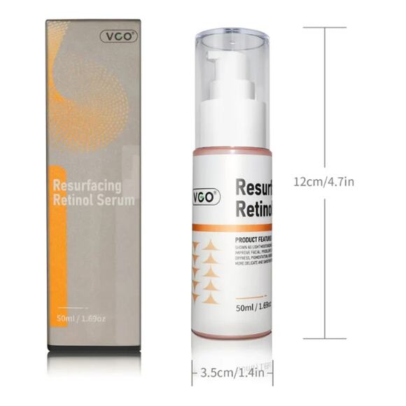 VGO Resurfacing Retinol Facial Serum, 30ml 1.67 Fl. Oz. NEW SEALED Exp 6/2027 - Picture 2 of 3